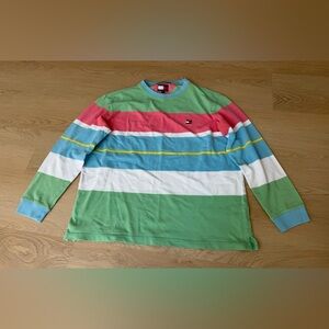 Tommy Hilfiger Long Sleeve Sweater Pullover Striped Women’s Size L
